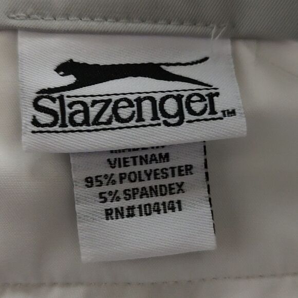 Slazenger light gray flat front dress casual shorts  Sz 38 - Picture 3 of 4